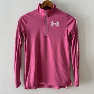 Under Armour Quarter Zip, Medium, heatgear, loose, athletic,‎ logo, athletic